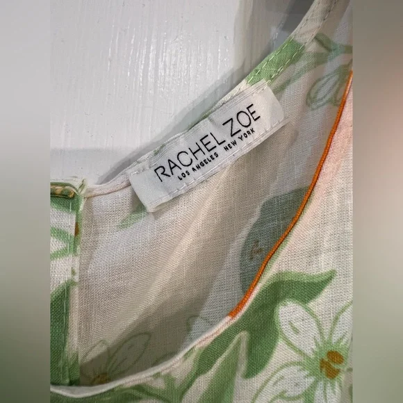 Linen tank w/buttons on the back, Size L - Picture 3 of 5